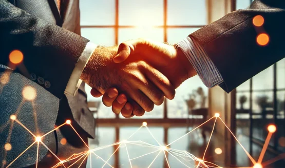 dalle-2025-02-16-15-44-30-a-professional-handshake-between-two-business-partners-symbolizing-trust-and-collaboration-in-the-background-a-glowing-network-of-connections-repre dalle-2025-02-16-15-44-30-a-professional-handshake-between-two-business-partners-symbolizing-trust-and-collaboration-in-the-background-a-glowing-network-of-connections-repre